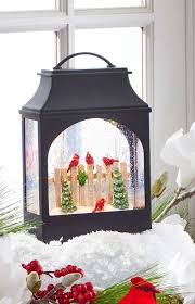Cardinal on fence Water lantern