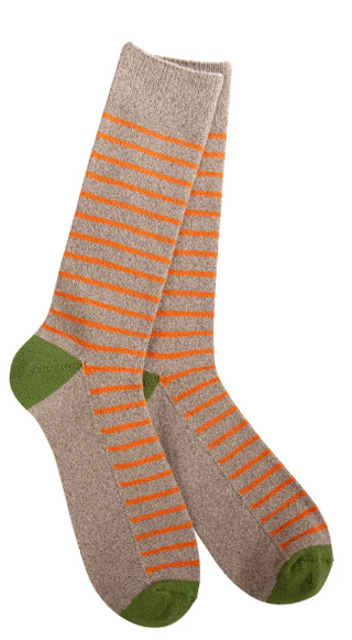 73928 OS Simply Taupe Metro Crew Socks