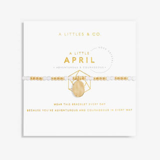 A Little "April" Birthstone Bracelet Gold