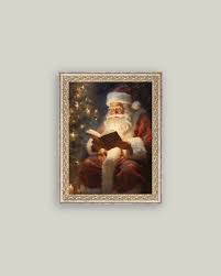 Classic Santa Framed Antique Art 8"x10"