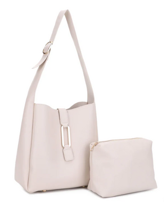 Naeli Tote Bag With Pouch - Beige