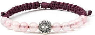 Wake up and Pray Meditation Bracelet - Rose Quarts/ Silver - 18003RQ