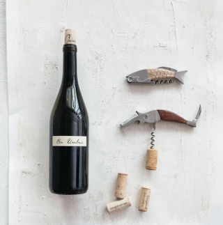 Merbau Wood & Stainless Steel Bird Shaped Bottle Opener/ Corkscrew