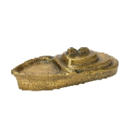 Cast Aluminum Boat, Antique Gold Finish Decorative Accents