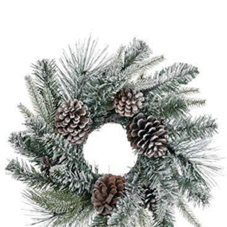 Sullivans Artificial Flocked Wreath with Cones