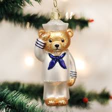 12404 Navy Bear Ornament