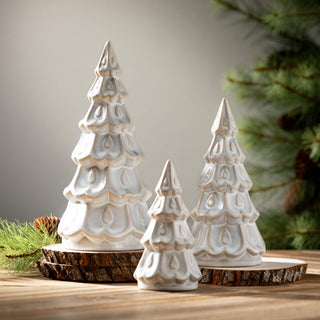 PN4147Lg Ceramic Cream Pine Tree