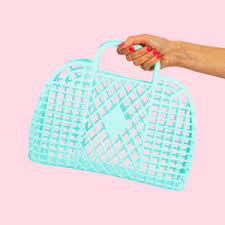 Retro Basket Large - Seafoam