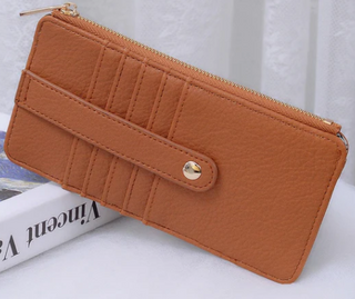 Saige Slim Cardholder Wallet - Tan