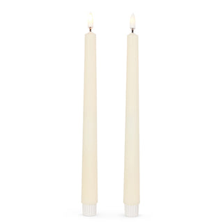Ivory Taper Candles 10"
