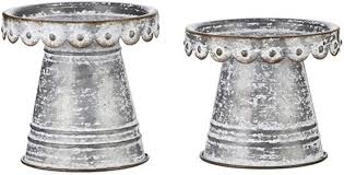 4159040 5Ó scalloped pedestal metal