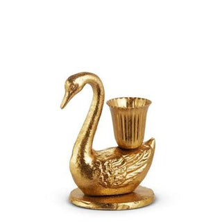 4.5" Gold Swan Candlstick