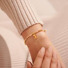 A Little Birthflower "August" Gold Bracelet