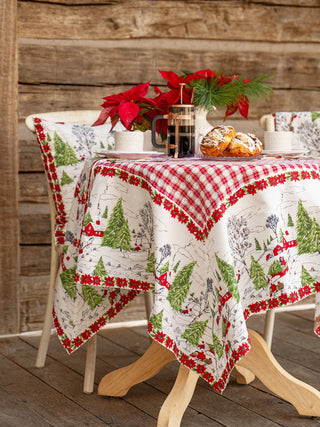 Yuletide Breakfast Tablecloth Ivory