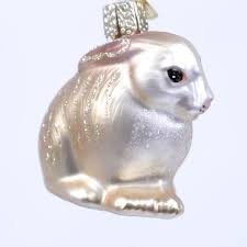12623 White Baby Bunny Orn.