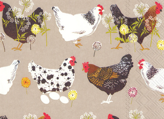 Spatter Hens Cocktail Napkins
