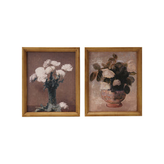 Wood Framed Vintage Reproduction Wall Decor/2 styles