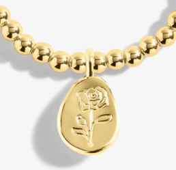 A Little Birth Flower "June" Rose Bracelet Gold