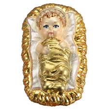 24228 Baby Jesus In Manger Orn.