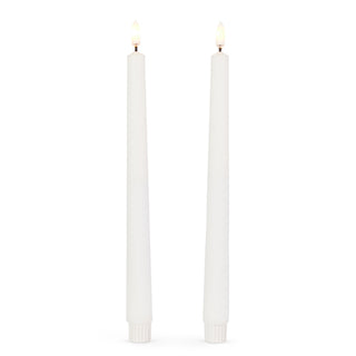 White Taper Candles 11"