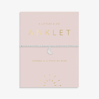 A Little Silver Moon Anklet