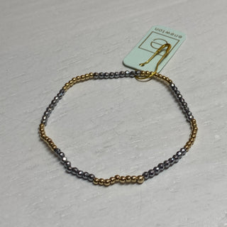 Blissful Silver Faceted Hematite 2mm Bracelet