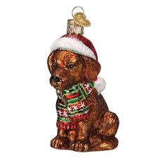 12640 Holiday Chocolate Labrador Pup Orn.