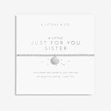 A Little "Just for You Sister" Silver Bracelet