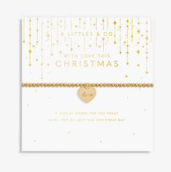 A Little - My Moments Christmas "With Love This Christmas" Bracelet Gold
