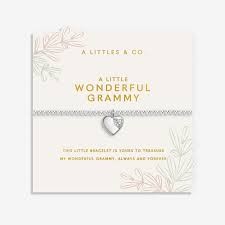 A Little "Grandmother - Wonderful Grammy" Silver Bracelet
