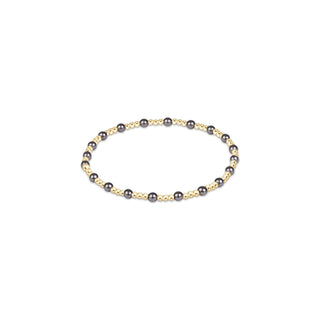Sincerity Pearl Dark Grey 3mm Bracelet
