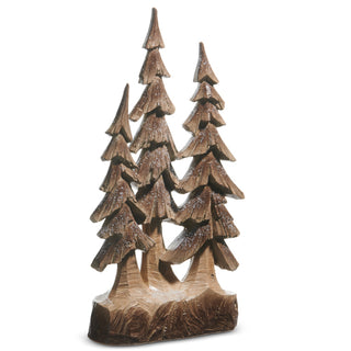 Wood Look Glitter Tree 16.5"