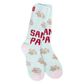 World's Softest Cozy Crew OS Santa Paws - WS Socks
