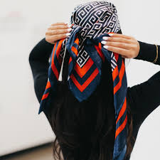 Anastasia Hair Scarf Navy