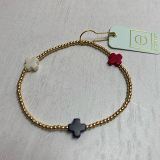 Signature Cross Gold Firecracker 2mm Bracelet