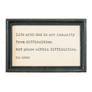 Wood Framed Wall Decor with Saying