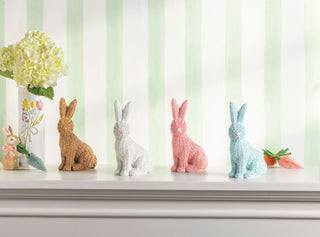 Colorful Wicker Style Decor Bunny