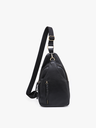 M2342-BK Nikki Dual Comp Sling Pack Bag - Black