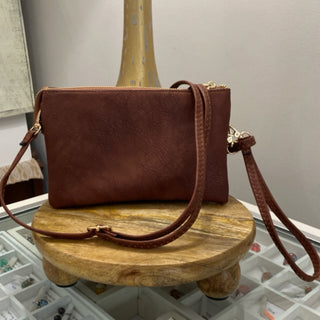 Riley Crossbody/Wristlet Brown