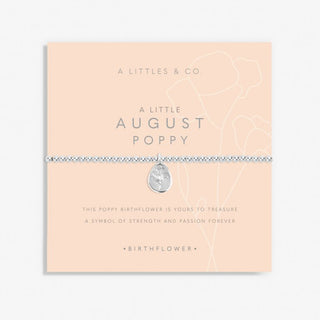 A Little "August Poppy" Birth Flower Bracelet
