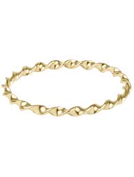 Ring- Twisted Thin Gold Band Size 7