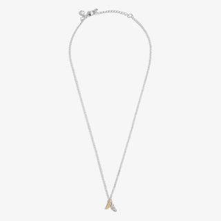 A Little "Feathers Appear When Loved Ones Are Near" Silver & Gold Necklace