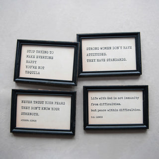 Wood Framed Wall Decor with Saying