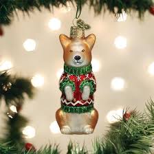 32145 Christmas Corgi ORN
