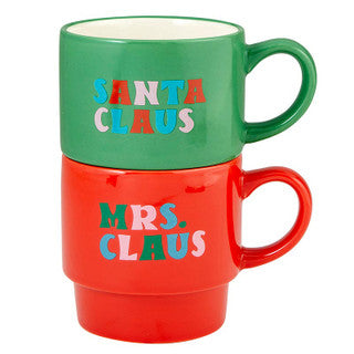 Stacking Mug Set- ,MRS/Santa