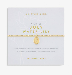 A Little Birth Flower "July - Water Lily" Bracelet Gold