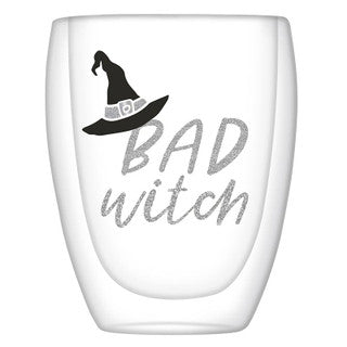 Stemless Glass Good/Bad Witch Double Wall