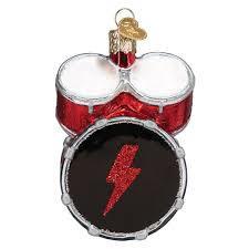 38073 AC/DC Drum Set Ornament - OWC