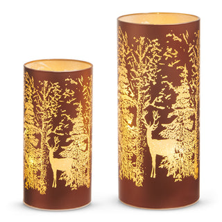 Lighted Forest Trees Lanterns 8" - Sm