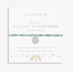 A Little "Kids" August Birthstone Bracelet - Silver